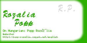 rozalia popp business card